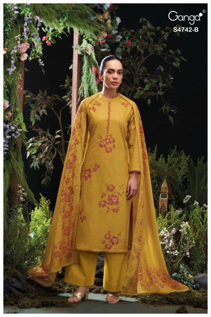 Ganga livara 4742 fancy dress material wholesale in ahmedabad